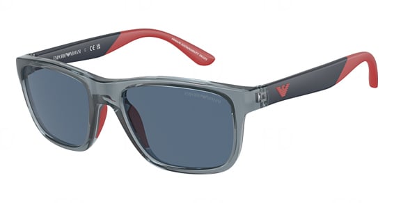 Emporio Armani EK4002 - Shiny Transparent Blue, Acetate, Rectangle frame