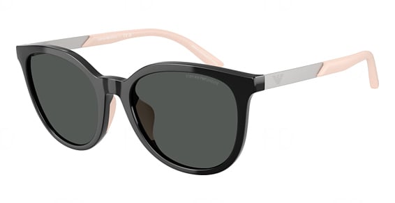 EMPORIO ARMANI KIDS EK4007U - Shiny Black, Acetate, Round frame