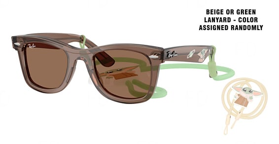 Ray-Ban RJ9140SF - Transparent Brown, Plastic, Oval frame