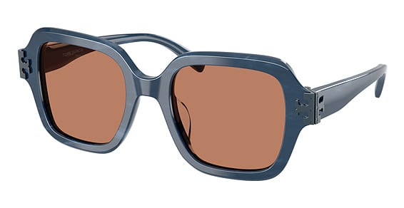 Tory Burch TY7231U - Navy Marble, Plastic, Rectangle frame