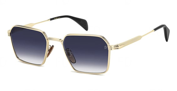 David Beckham DB 1245/S - J5g84 Gold, Metal, Rectangle frame