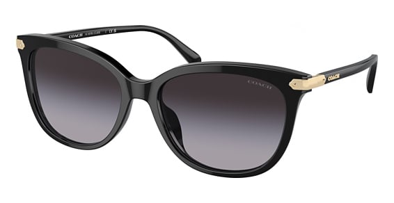 COACH HC8378U CL926 - Black, Plastic, Oval frame