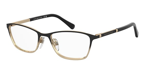 Tommy Hilfiger TH 2372 - Black Gold, Stainless Steel, Cat Eye frame