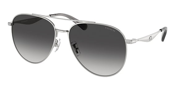 COACH HC7169 CW193 - Shiny Silver, Metal, Oval frame