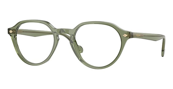 Vogue VO5598 - Transparent Green, Plastic, Oval frame