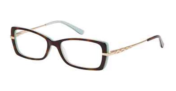 Liz Claiborne L 659 - Havana Aqua, Acetate, Rectangle frame