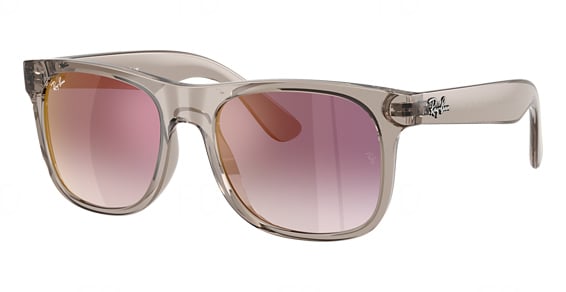Ray-Ban RJ9069S JUNIOR JUSTIN - Transparent Grey, Acetate, Rectangle frame