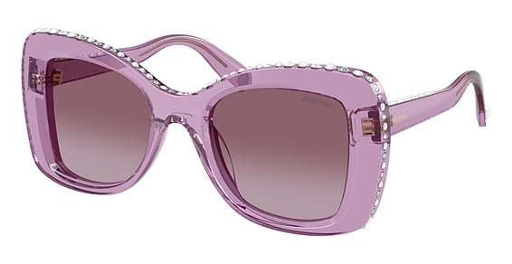 Swarovski SK6062U - Transparent Amethyst, Plastic, Rectangle frame