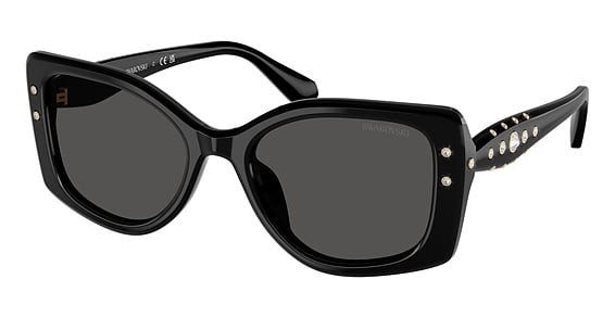 Swarovski SK6058U - Black, Plastic, Cat Eye frame