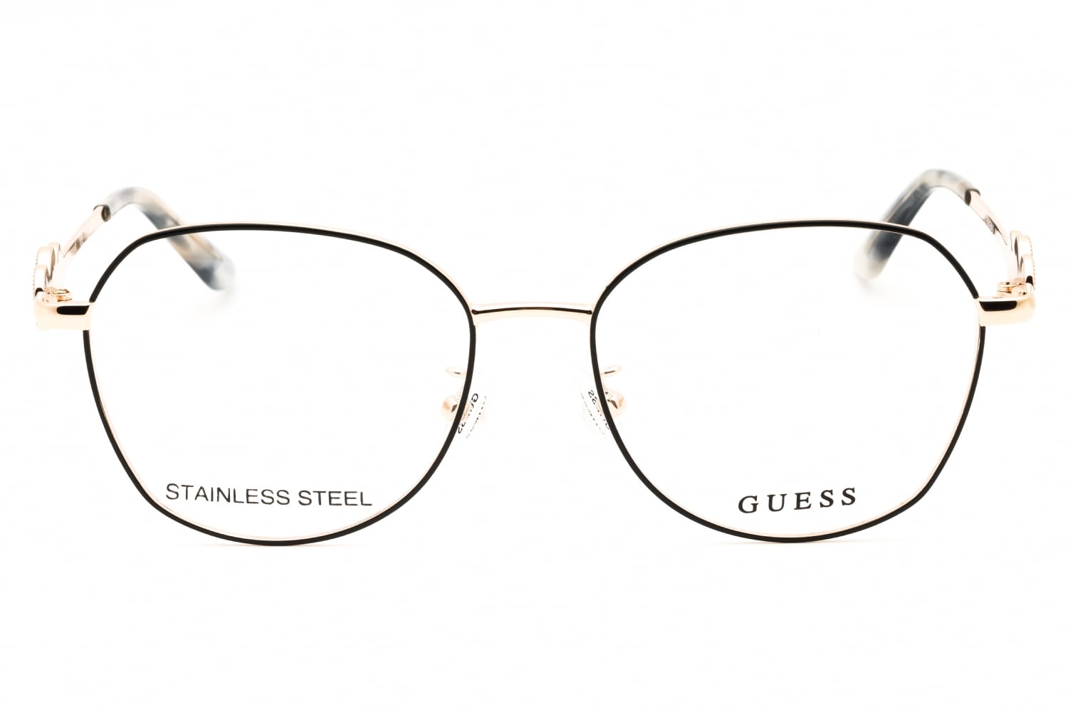 Guess GU50256-D - Matte Black, Metal, Round frame