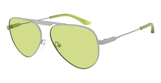 Armani Exchange AX2060S - Matte Silver, Metal, Aviator frame