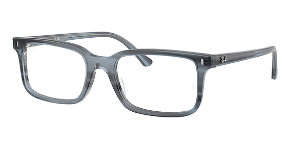 Ray-Ban RX5445 - Striped Blue, Plastic, Rectangle frame