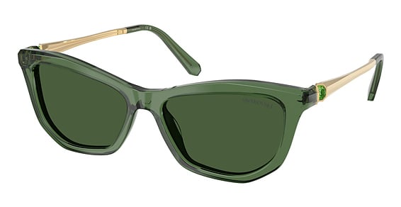 Swarovski SK6057 - Transparent Green, Plastic, Cat Eye frame
