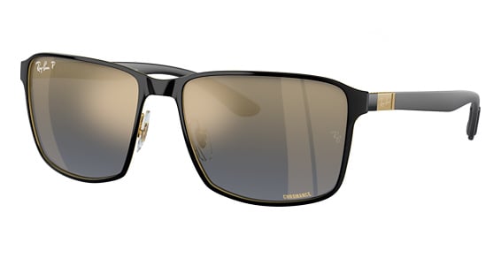 Ray-Ban RB3721CH - Black On Arista, Metal, Rectangle frame