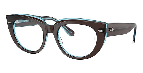 Ray-Ban RX5586 DOREEN - Brown On Transparent Blu, Plastic, Oval frame