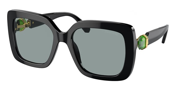 Swarovski SK6001 - Black, Plastic, Rectangle frame