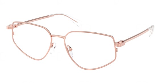 Michael Kors MK3088 MENDOZA - Rose Gold Shiny, Metal, Geometric frame