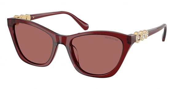 Swarovski SK6068U - Transparent Burgundy, Plastic, Mixed Shapes frame