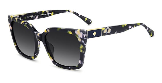 Kate Spade KS Lilah 2/G/S - Sdkwj Bk Multic, Acetate, Rectangle frame