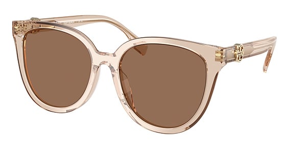 Tory Burch TY7213D - Transparent Brown, Plastic, Oval frame