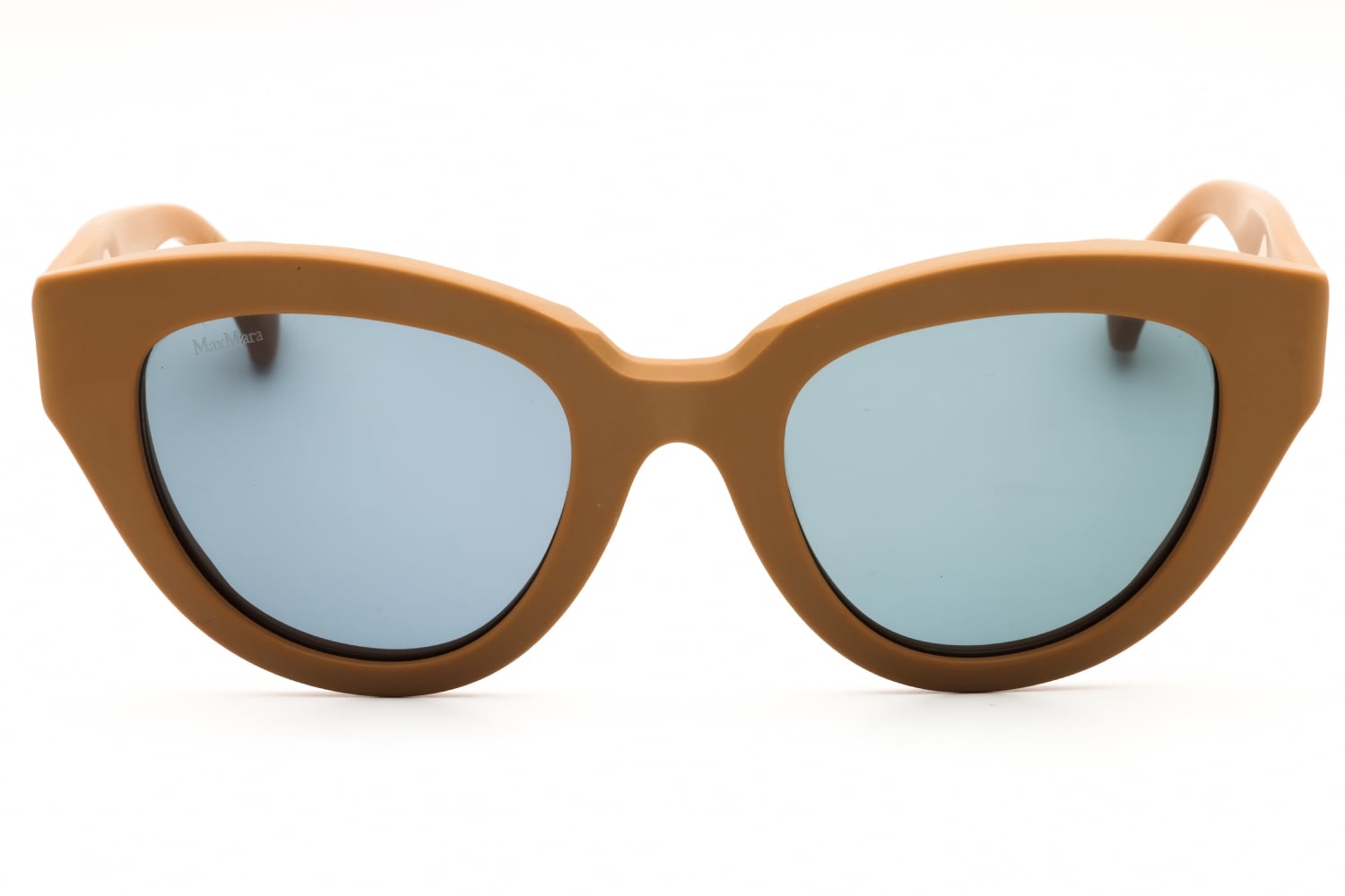 Max Mara MM0077 - Matte Light Brown, Acetate, Cat Eye frame