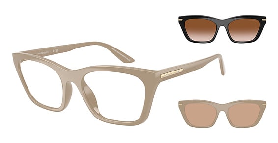Emporio Armani EA4274BU - Shiny Tundra, Acetate, Rectangle frame