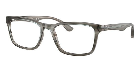Ray-Ban RX5279F - Striped Grey, Acetate, Rectangle frame