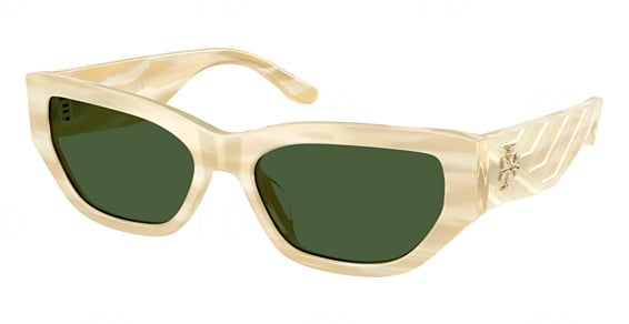 Tory Burch TY7240U - Ivory Horn, Plastic, Mixed Shapes frame