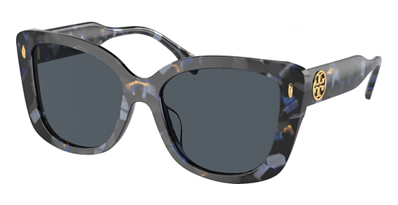 Tory Burch TY7198U - Blue Tortoise, Plastic, Rectangle frame