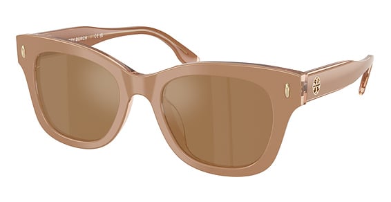 Tory Burch TY7225U - TAN Crystal, Plastic, Round frame