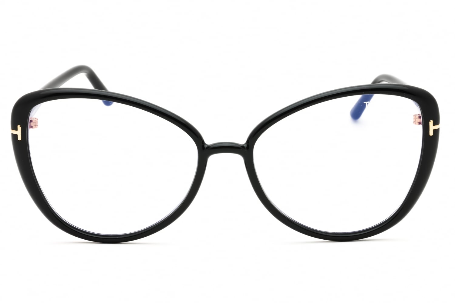 Tom Ford FT5907-B - Shiny Black/clear, Acetate, Cat Eye frame