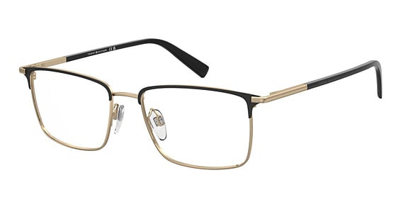 Tommy Hilfiger TH 2374 - Black Gold, Stainless Steel, Rectangle frame