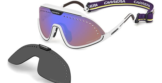 Carrera C Sport 01/S - 6htzs Matt White, Plastic, Wrap-Around frame