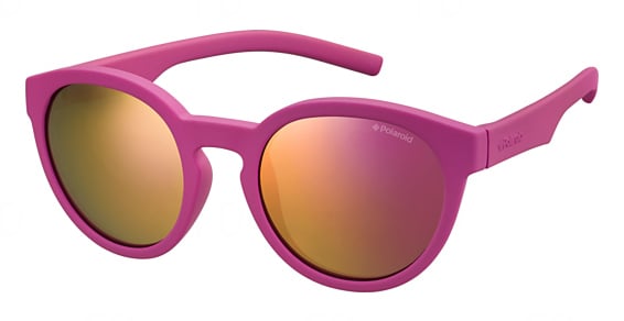 POLAROID KIDS PLD 8019/S - Cyqai Dark Pink, Plastic, Round frame