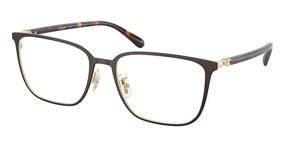 COACH HC5195TD - Matte Dark Brown, Titanium, Oval frame