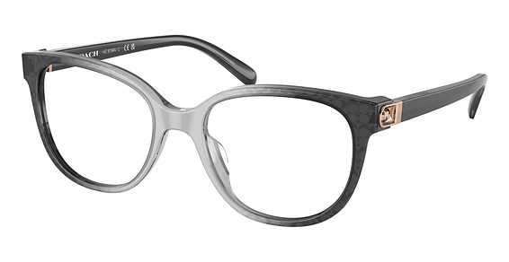 COACH HC6194U - Grey Gradient Signature, Plastic, Oval frame