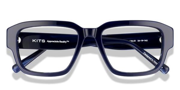 KITS Emery - Shiny Blue Pattern, Acetate, D Frame frame