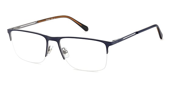 Fossil FOS 7139/G - Matte Blue, Stainless Steel, Rectangle frame