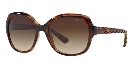 Vogue VO2871S - Striped Dark Havana, Acetate, Round frame