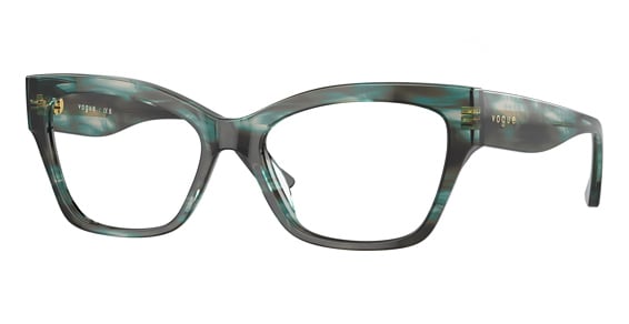 Vogue VO5523 - Green Havana, Plastic, Cat Eye frame