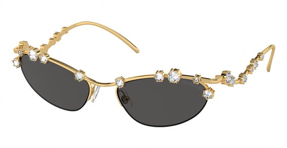 Swarovski SK7016 - Gold, Metal, Rimless frame