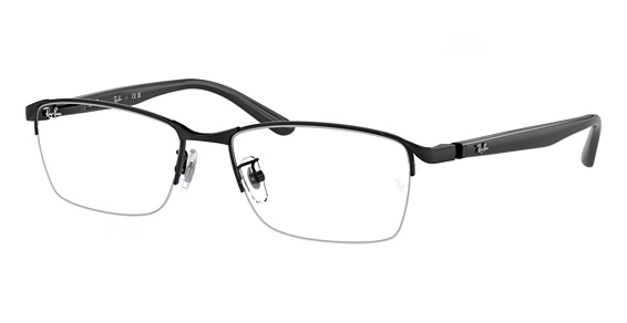Ray-Ban RX6501D - Matte Black, Metal, Rectangle frame