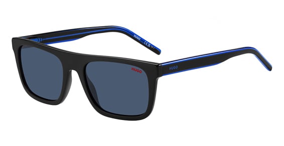 HUGO HG 1297/S - D51ku Blk Blue B, Plastic, Flat-Top frame