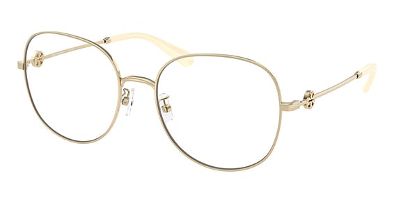 Tory Burch TY1088 - Shiny Light Gold, Metal, Oval frame
