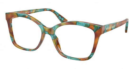 Michael Kors MK4179 PALM DESERT - Teal Tortoise, Plastic, Mixed Shapes frame