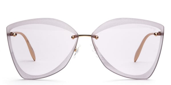 Alexander McQueen AN0119SA - Gold Violet, Metal, Rimless frame
