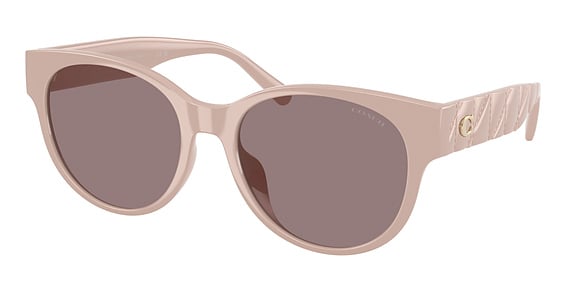 COACH HC8430D CAE87 - Solid Grey Pink, Acetate, Round frame