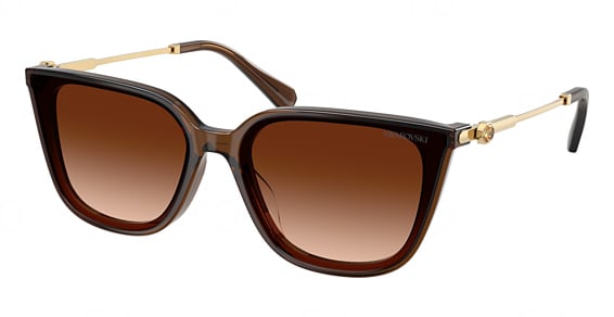 Swarovski SK6054D - Transparent Brown, Plastic, Cat Eye frame