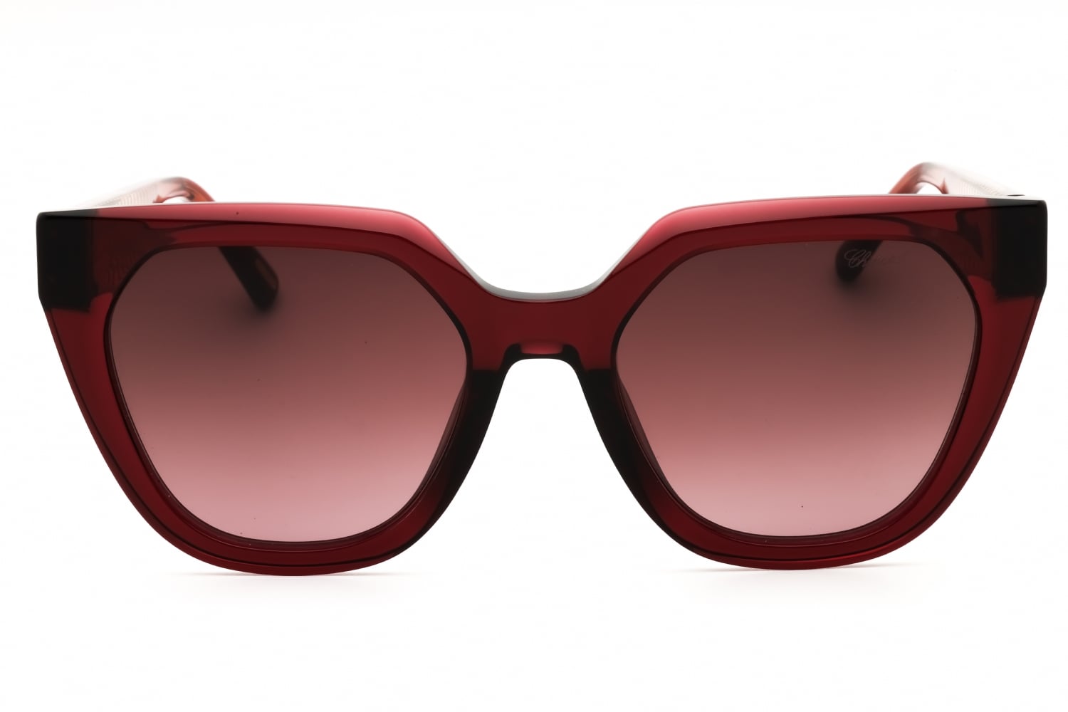 Chopard SCH377M - Shiny Transparent Raspberry, Acetate, Cat Eye frame