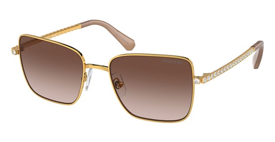 Swarovski SK7015 - Yellow Gold, Metal, Rectangle frame